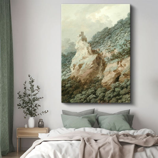 J.M.W. Turner - Tepe Üzerindeki Kale Kalıntıları Kanvas Tablo
