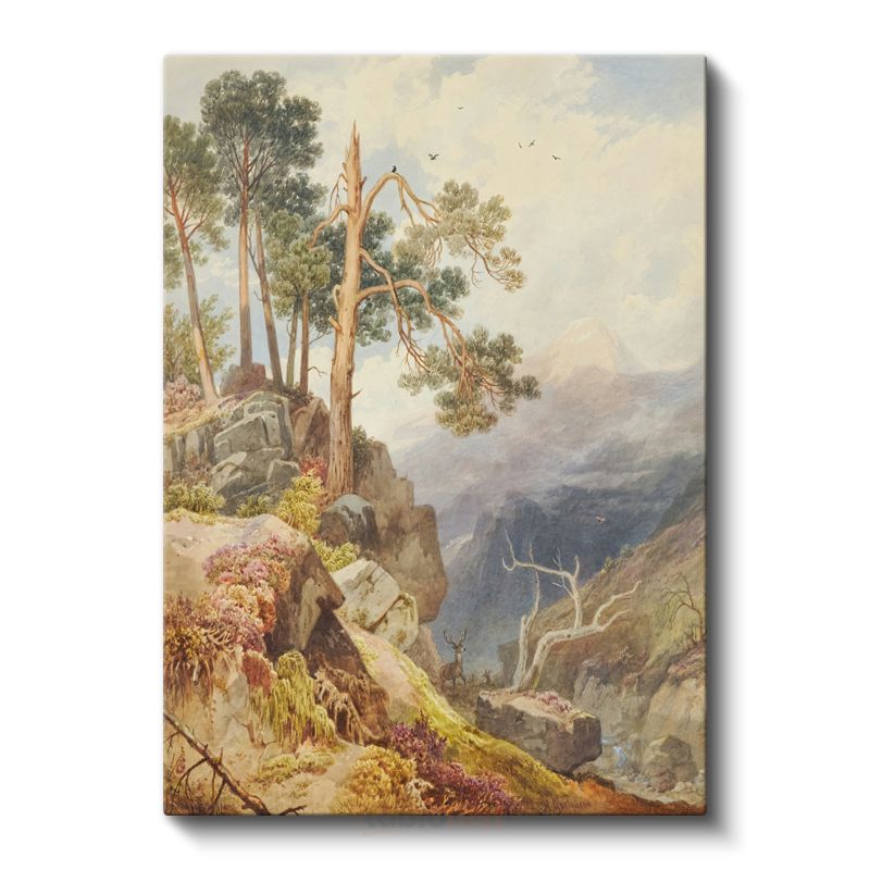 J.M.W. Turner - Dağ Vadisi Manzarası Kanvas Tablo