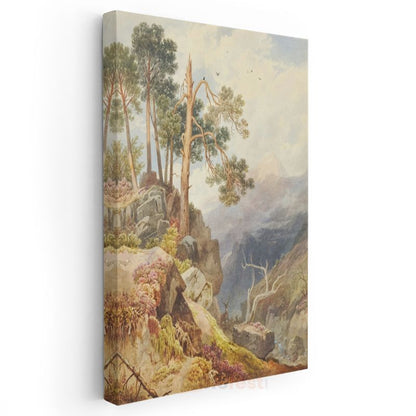 J.M.W. Turner - Dağ Vadisi Manzarası Kanvas Tablo
