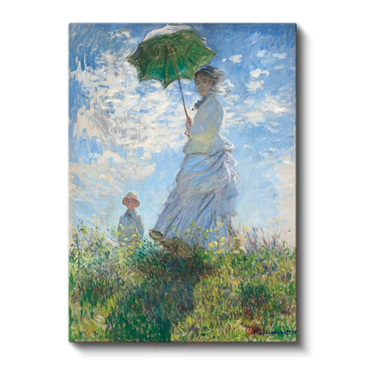Claude Monet - Şemsiyeli Kadın Kanvas Tablo