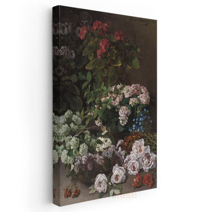 Claude Monet - Bahar Çiçekleri Buketi Kanvas Tablo