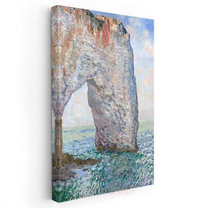 Claude Monet - Étretat'da Manş Denizi Kıyısındaki Kaya Kemeri Kanvas Tablo