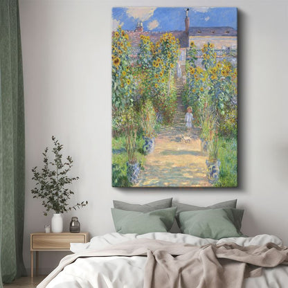 Claude Monet - Monet'nin Vetheuil'deki Bahçesi Kanvas Tablo