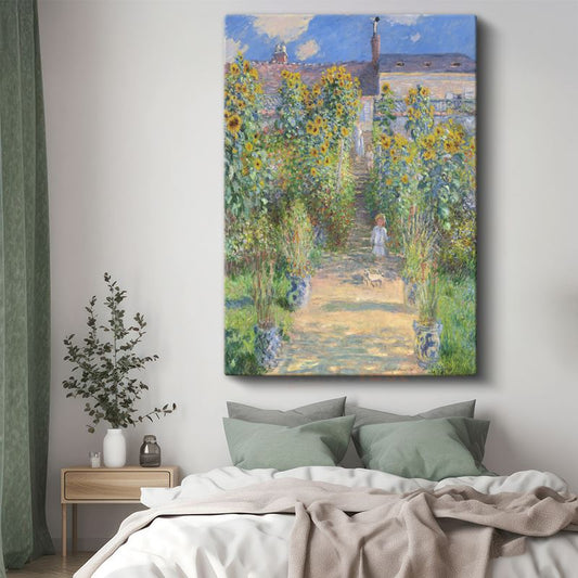 Claude Monet - Monet'nin Vetheuil'deki Bahçesi Kanvas Tablo