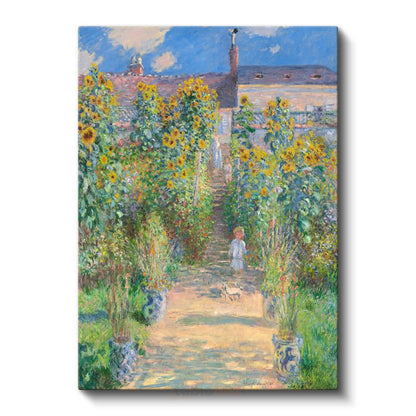 Claude Monet - Monet'nin Vetheuil'deki Bahçesi Kanvas Tablo