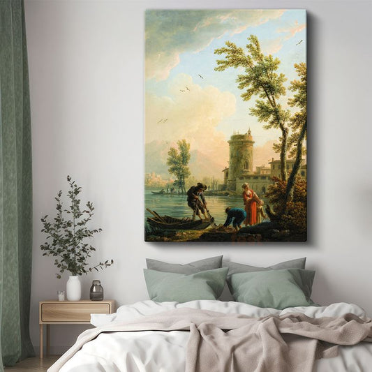 Claude Lorrain - Kıyı Manzarası Kanvas Tablo