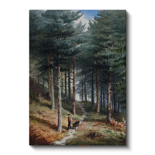 Ivan Shishkin - Çam Ormanında Yürüyüş Kanvas Tablo