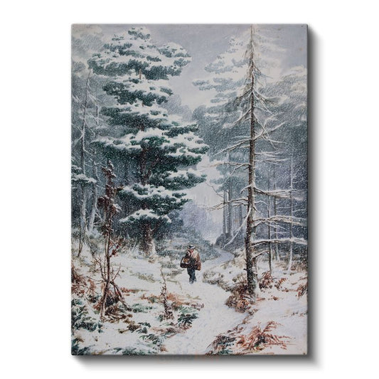 Ivan Shishkin - Kış Ormanında Yolculuk Kanvas Tablo