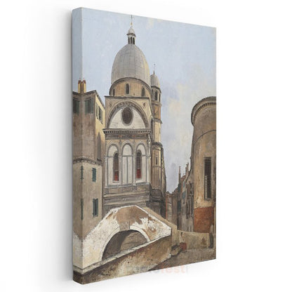 Canaletto - Venedik Kilisesi Kanvas Tablo