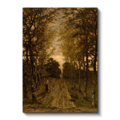 Jean-Baptiste-Camille Corot - Ağaçlı Yol Kanvas Tablo