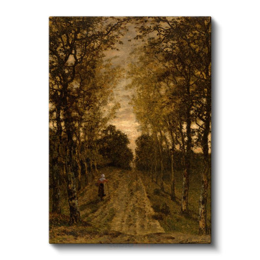 Jean-Baptiste-Camille Corot - Ağaçlı Yol Kanvas Tablo