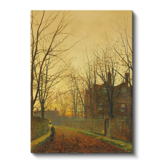 John Atkinson Grimshaw - Sonbahar Patikası Kanvas Tablo