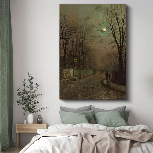 John Atkinson Grimshaw - Mehtaplı Gece Kanvas Tablo
