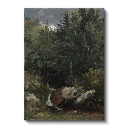 Asher Brown Durand - Orman Şelalesi Kanvas Tablo
