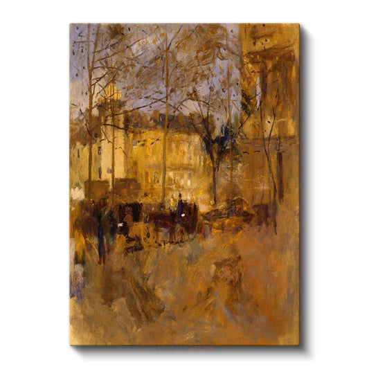 Lesser Ury - Sonbahar Şehir Manzarası Kanvas Tablo