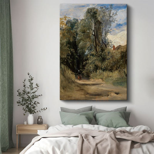 John Constable - Kır Yolu Kanvas Tablo