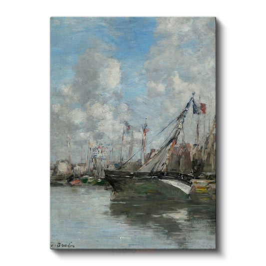 Eugène Boudin - Liman Manzarası Kanvas Tablo