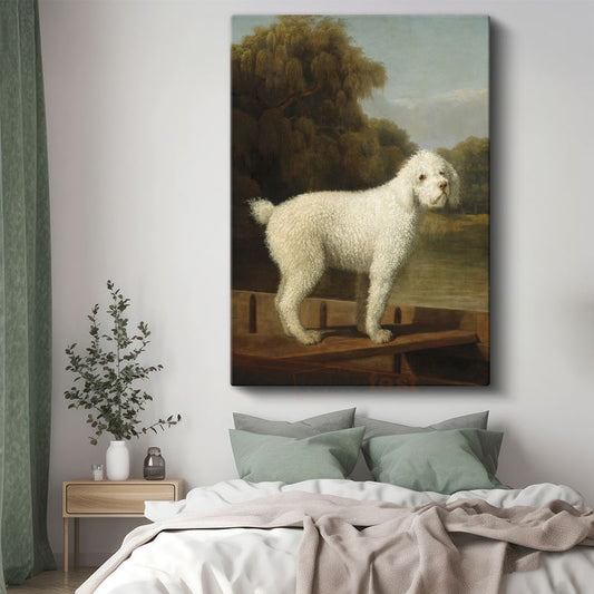George Stubbs - Beyaz Köpek Portresi Kanvas Tablo