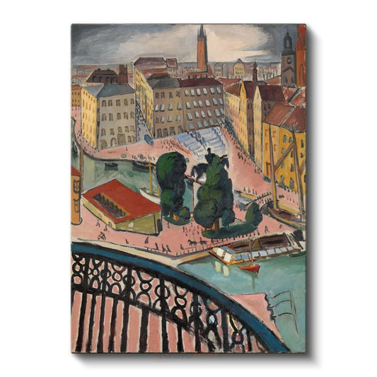 Ernst Ludwig Kirchner - Şehir Manzarası Kanvas Tablo