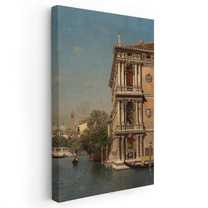 Canaletto - Venedik Kanalı Kanvas Tablo