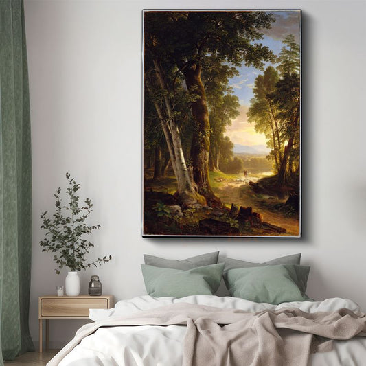 Asher Brown Durand - Orman Yolu Kanvas Tablo