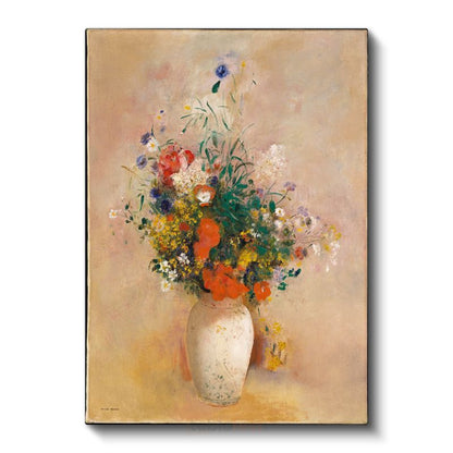 Odilon Redon - Vazoda Çiçekler Kanvas Tablo