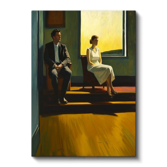 Edward Hopper - Excursion into Philosophy Kanvas Tablo