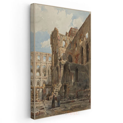 Richard Parkes Bonington - Hotel de Ville Kanvas Tablo