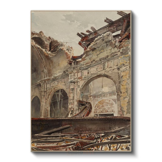 Richard Parkes Bonington - Yıkılan Saray Kanvas Tablo