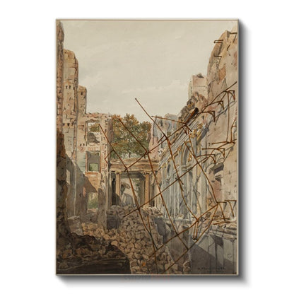 David Roberts - Yıkıntılar Arasında Kanvas Tablo