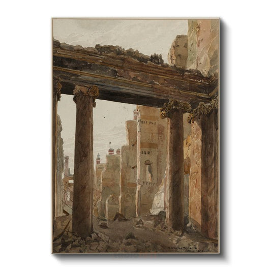 David Roberts - Antik Sütunlar Kanvas Tablo