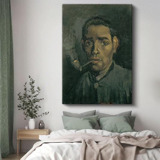 Vincent van Gogh - Pipo İçen Adam Kanvas Tablo