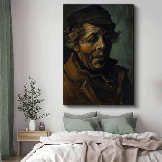 Vincent van Gogh - Şapkalı Otoportre Kanvas Tablo