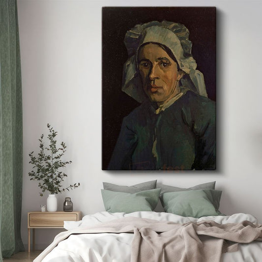 Vincent van Gogh - Beyaz Başlıklı Kadın Portresi Kanvas Tablo