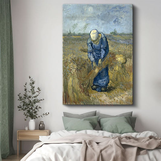 Vincent van Gogh - Buğday Bağlayan Kadın Kanvas Tablo