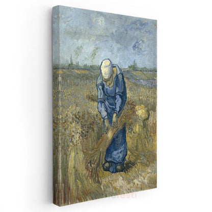 Vincent van Gogh - Buğday Bağlayan Kadın Kanvas Tablo