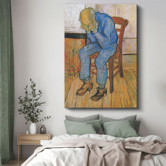 Vincent van Gogh - Eşikte Oturan Yaşlı Adam Kanvas Tablo