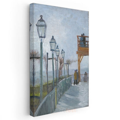 Vincent van Gogh - Montmartre'de Terasta Kanvas Tablo