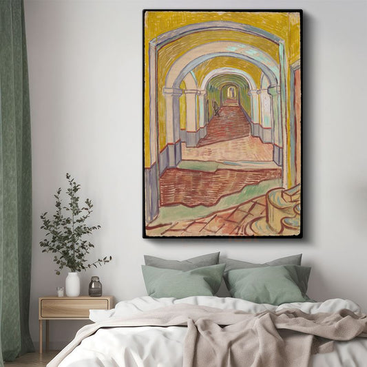 Vincent van Gogh - Hastane Koridoru Kanvas Tablo