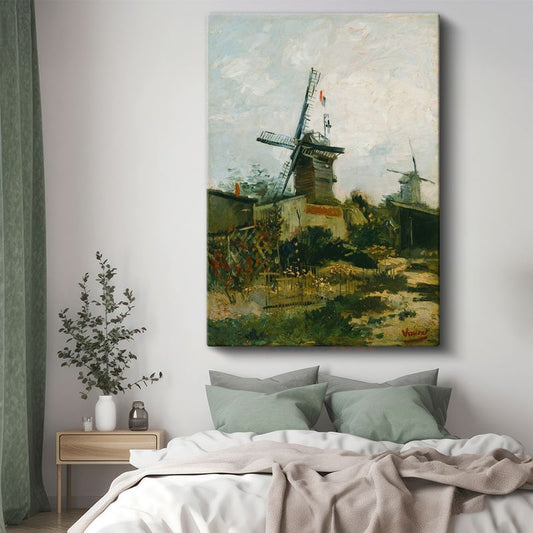 Vincent van Gogh - Montmartre'deki Yel Değirmenleri Kanvas Tablo