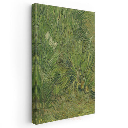 Vincent van Gogh - Kelebekli Çimen Kanvas Tablo