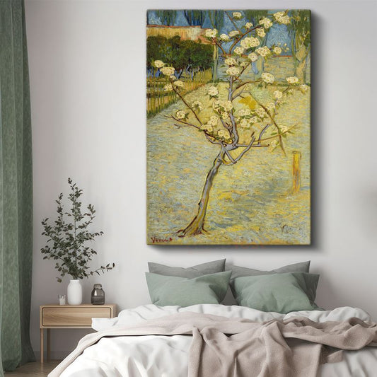 Vincent van Gogh - Çiçek Açan Armut Ağacı Kanvas Tablo