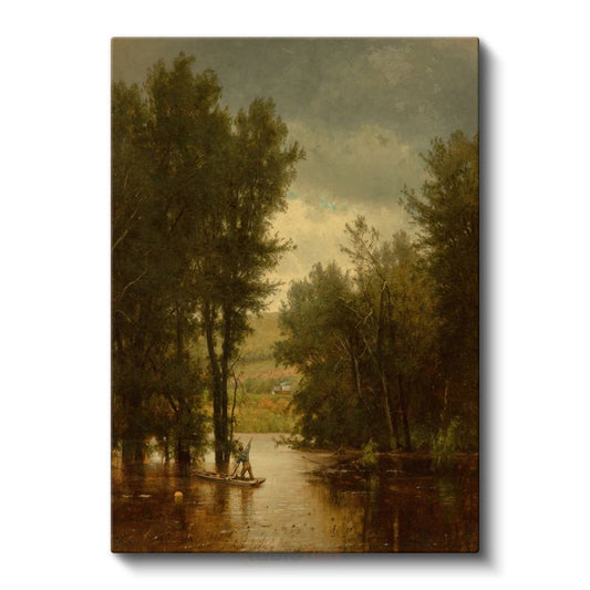 George Inness - Nehir Kayıkçısı Kanvas Tablo