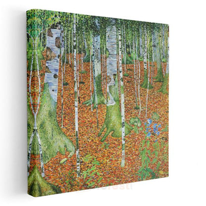 Gustav Klimt - Huş Ağaçları Ormanı Kanvas Tablo