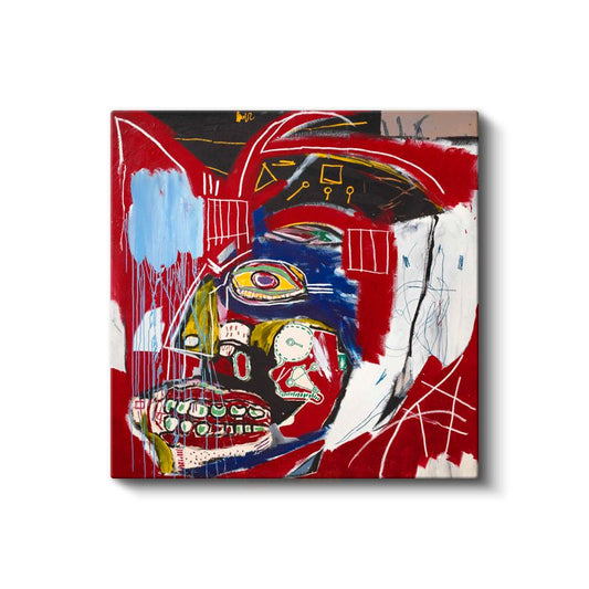 Jean-Michel Basquiat - Kırmızı Maske Kanvas Tablo