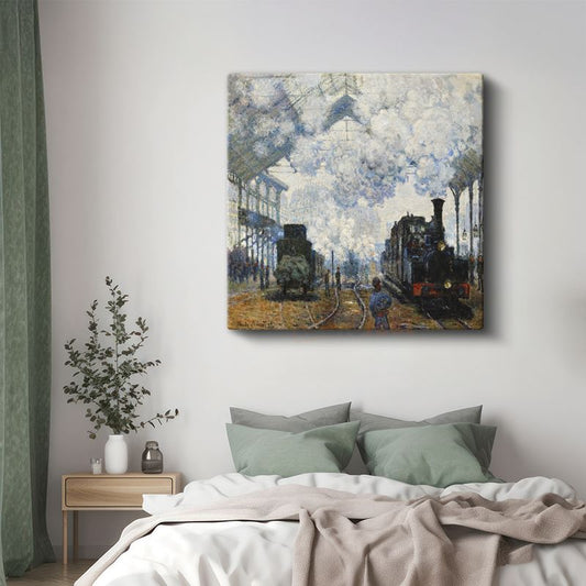 Claude Monet - Saint-Lazare Garı Kanvas Tablo