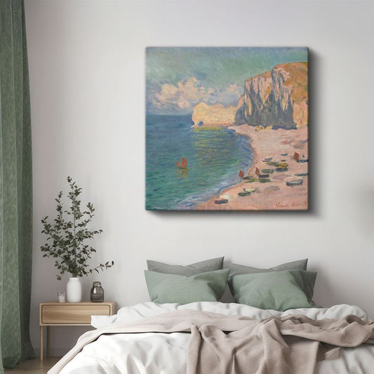 Claude Monet - Étretat Kayalıkları Kanvas Tablo