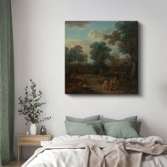 Claude Lorrain - Pastoral Manzara Kanvas Tablo