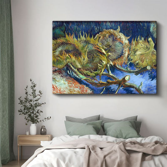 Vincent van Gogh - Dört Solmuş Ayçiçeği Kanvas Tablo