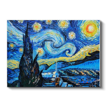 Vincent van Gogh - Yıldızlı Gece Kanvas Tablo